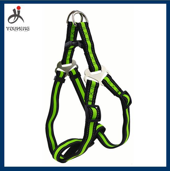 Dog harness with reflective strap