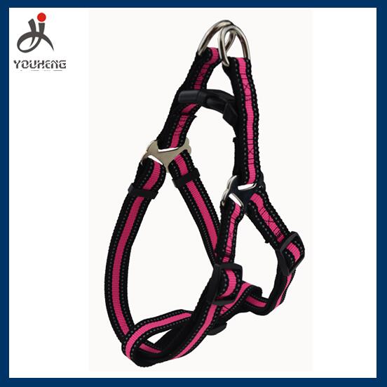 Dog harness with reflective strap