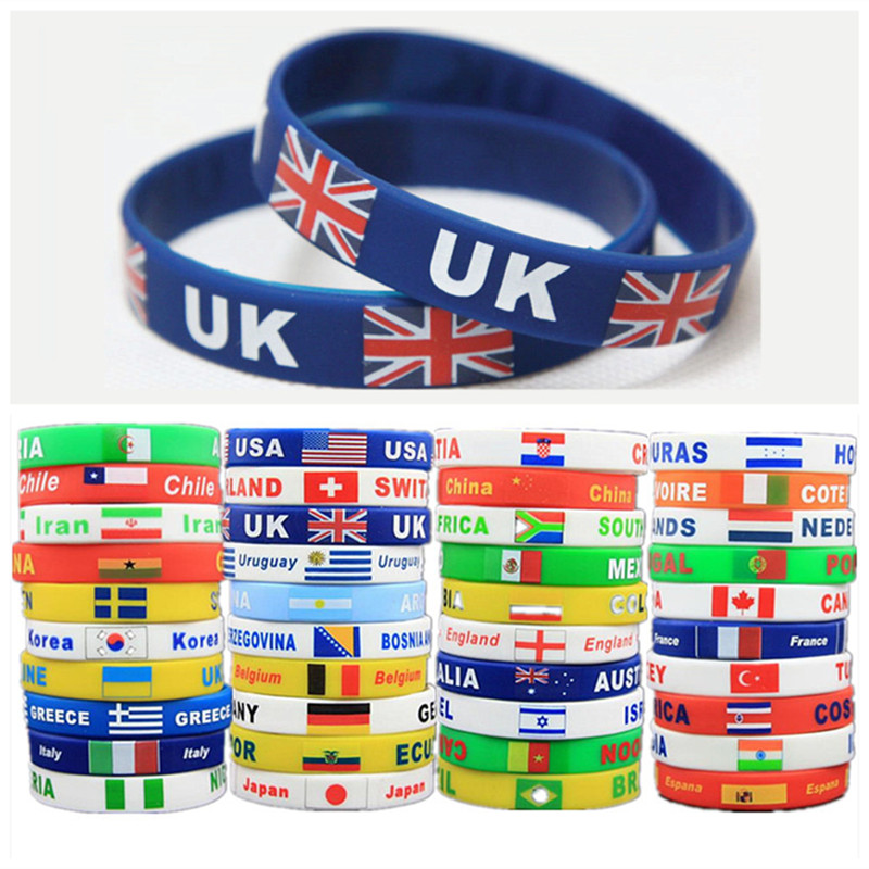 Nation Flag Silicone Wristbands