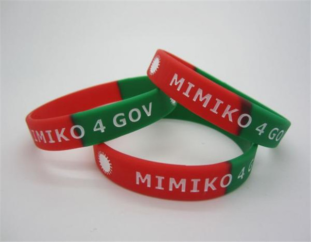 Two Color Silicone Wristbands