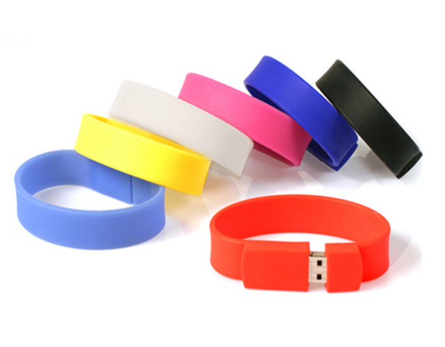 USB Flashing Silicone Wristbands